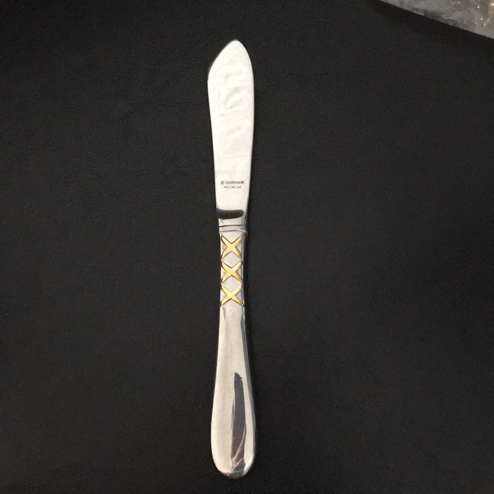 Gorham ballet ribbon gold butter knife